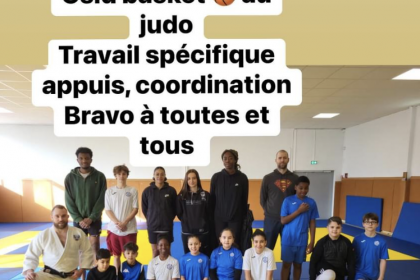 Entrainement du  Dijon Basket au Judo